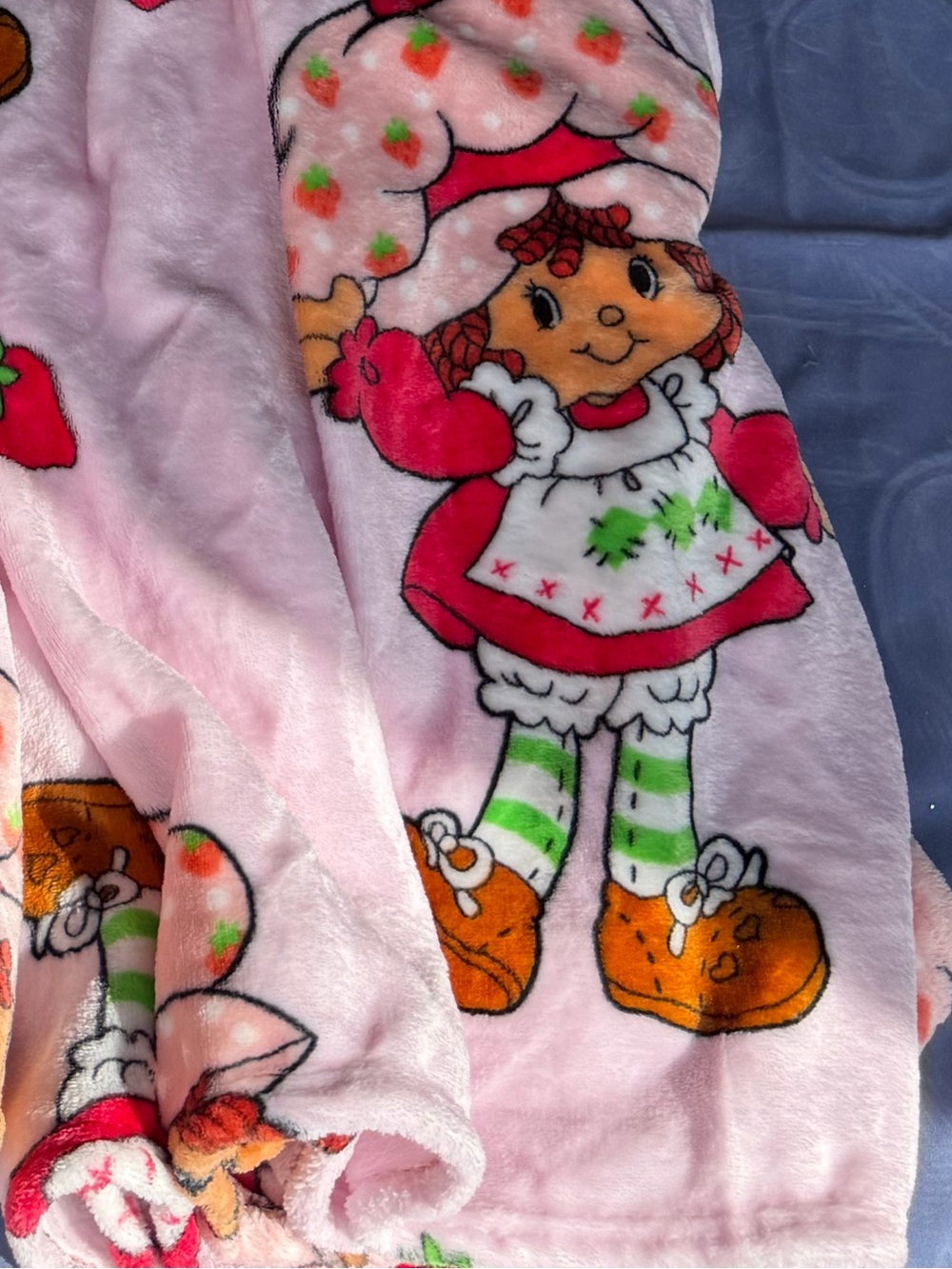 Pink Strawberry shortcake throw blanket new